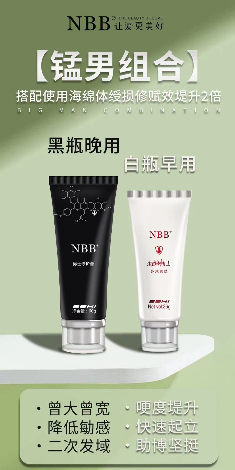 nbb修復(fù)膏黑瓶和白瓶的效果區(qū)別？增大助勃